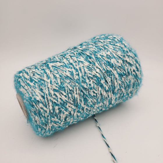 BOUCLE COTTON MIX YARN WITH PAILLETS