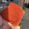 Mohair pumpkin-shaped project box from SIA CRAFT MIND Yarns, Italian-made, with a cozy, textured appearance.