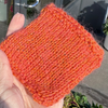 Soft orange mohair pumpkin-shaped project box from SIA CRAFT MIND Yarns Italy, designed for storing knitting or craft supplies.