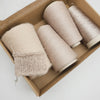 SIA CRAFT MIND Yarns Whisper and Willow Project Box 586 featuring soft, luxurious mohair yarn in a colorful, textured bundle.