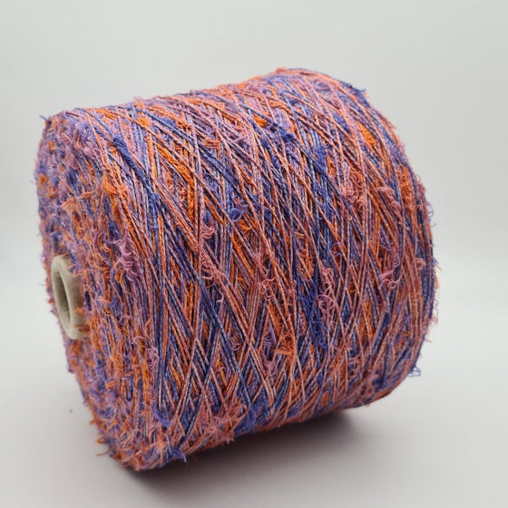 Cotton Eyelash yarn | Iris Garden | 100 g