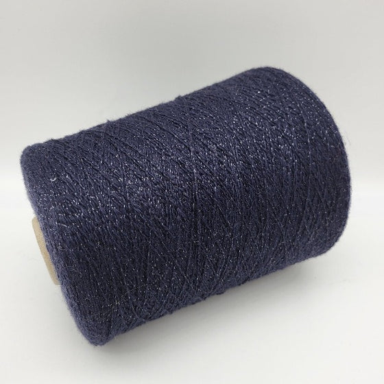 Merino yarn with silver lurex
